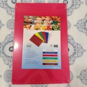Winco CBRD-1218 Heavy Duty Red PE Cutting Board 12x18x 1/2 New